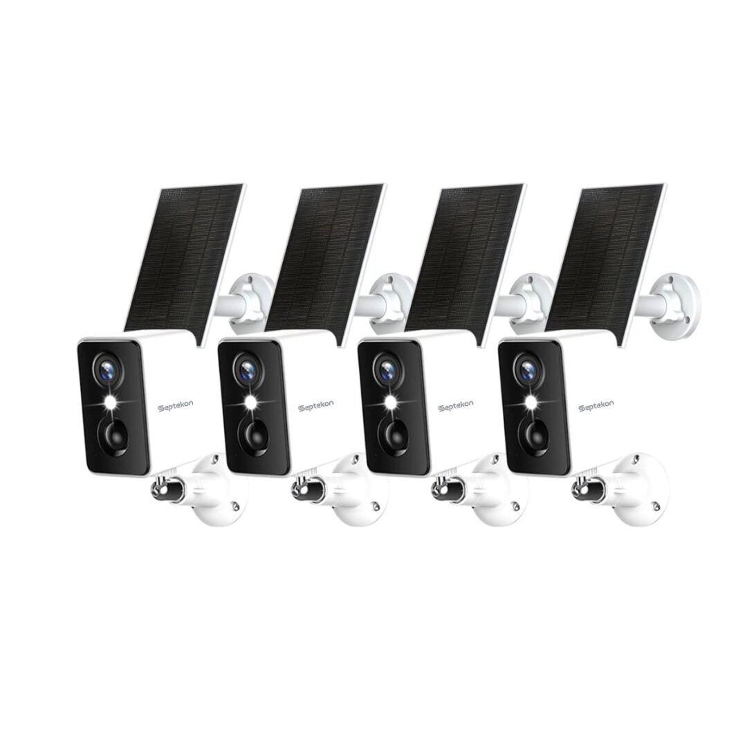 cámara inteligente exterior panel blanca x 4